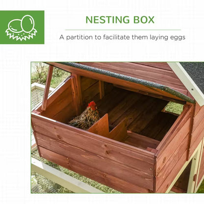 Wooden Red 0.0005 -Acre In-Ground Chicken Fence Large Chicken Coop Customizable Poultry Fencing, Hen Cage