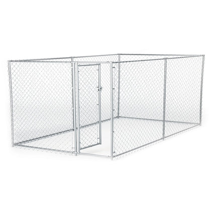 4'H X 5'W X 10'L/4'H X 8'W X 6.5'L Boxed Kennel Chain Link