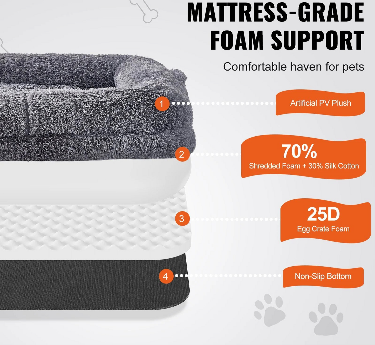 PawLuxe Fold-Away Plush Bed