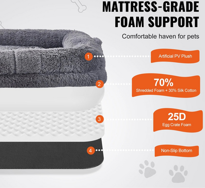 PawLuxe Fold-Away Plush Bed