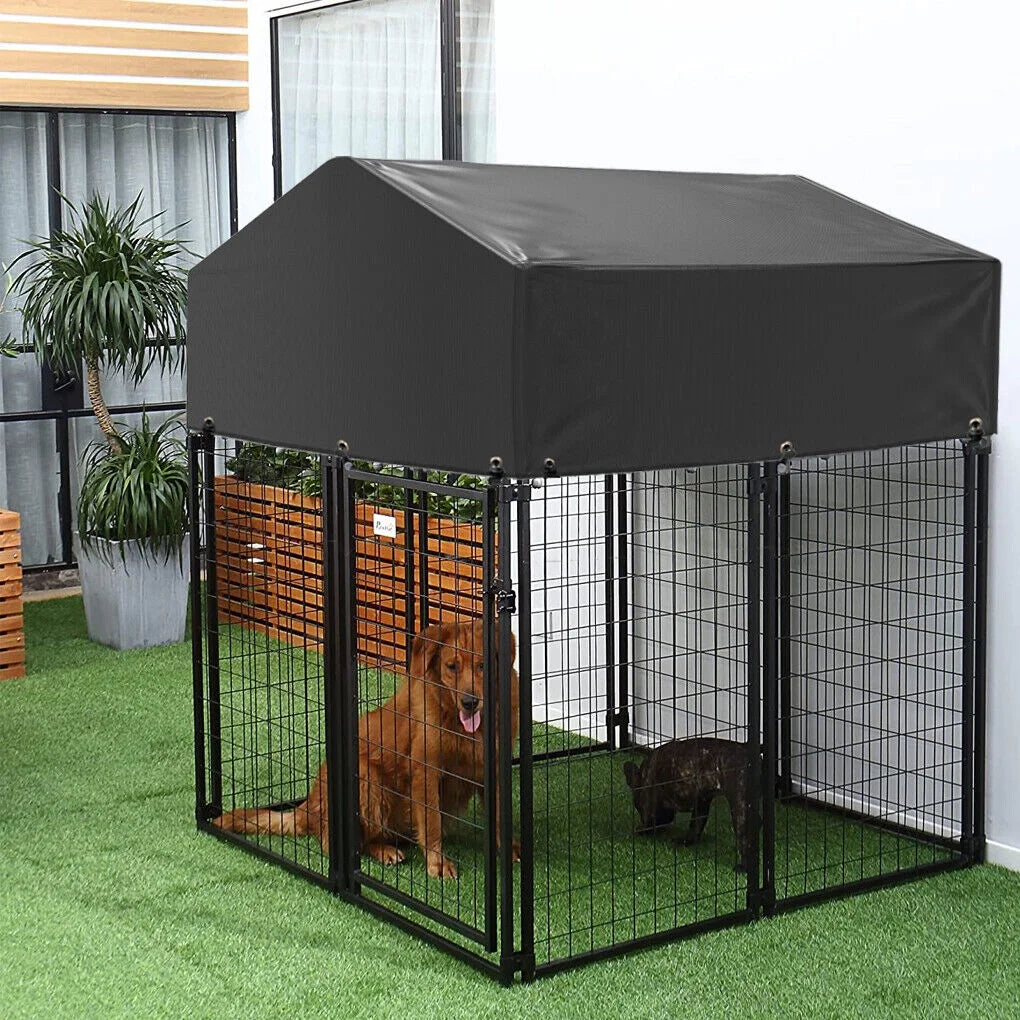 Playpen Welded Wire Dog Kennel W/ Cover, 4.2 Ft. X 4 Ft. X 4.4 Ft