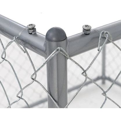 4'H X 5'W X 10'L/4'H X 8'W X 6.5'L Boxed Kennel Chain Link