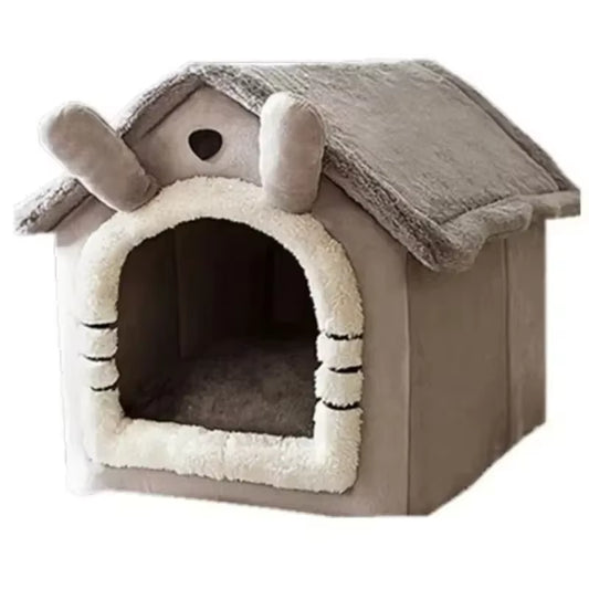 Cat /Dog Bed Foldable Pet Sleepping Bed Removable and Washable Cat House Kennel for Dog House Indoor Cat Nest